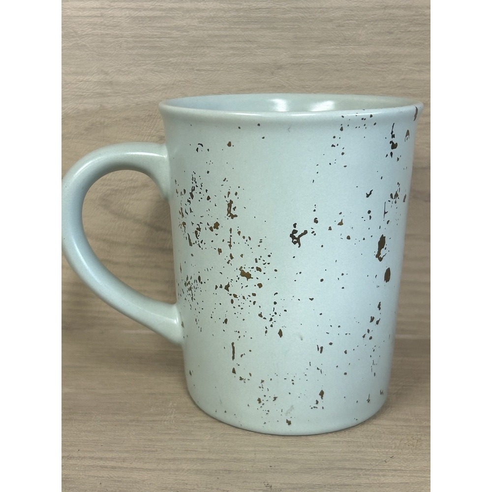 Hearth & Hand Magnolia 16 oz Coffee Mug Sage Green Gold Speckled Excellent Cond!